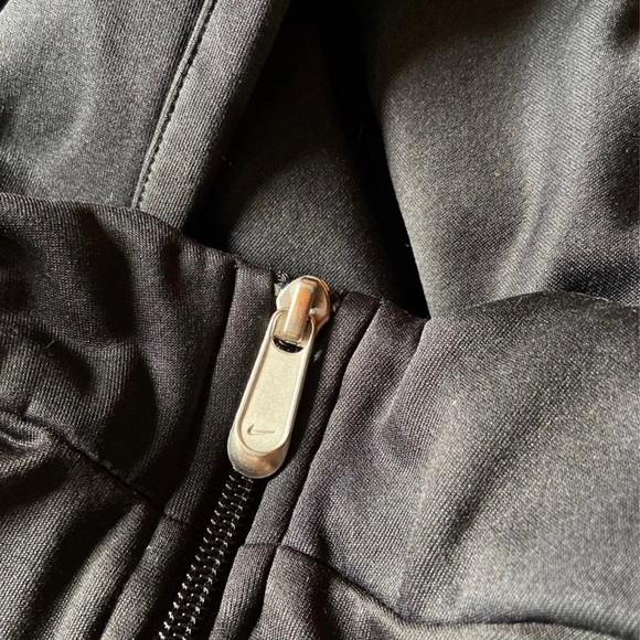 Vintage Black Nike Sportswear Zip Up Hoodie Sz M - Picture 2 of 6